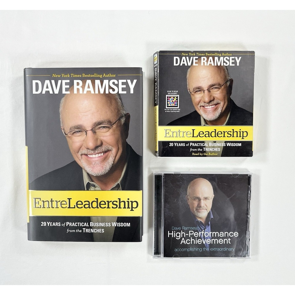 Dave Ramsey EntreLeadership Hardcover Book & 2 CD Set Audio Collection Business